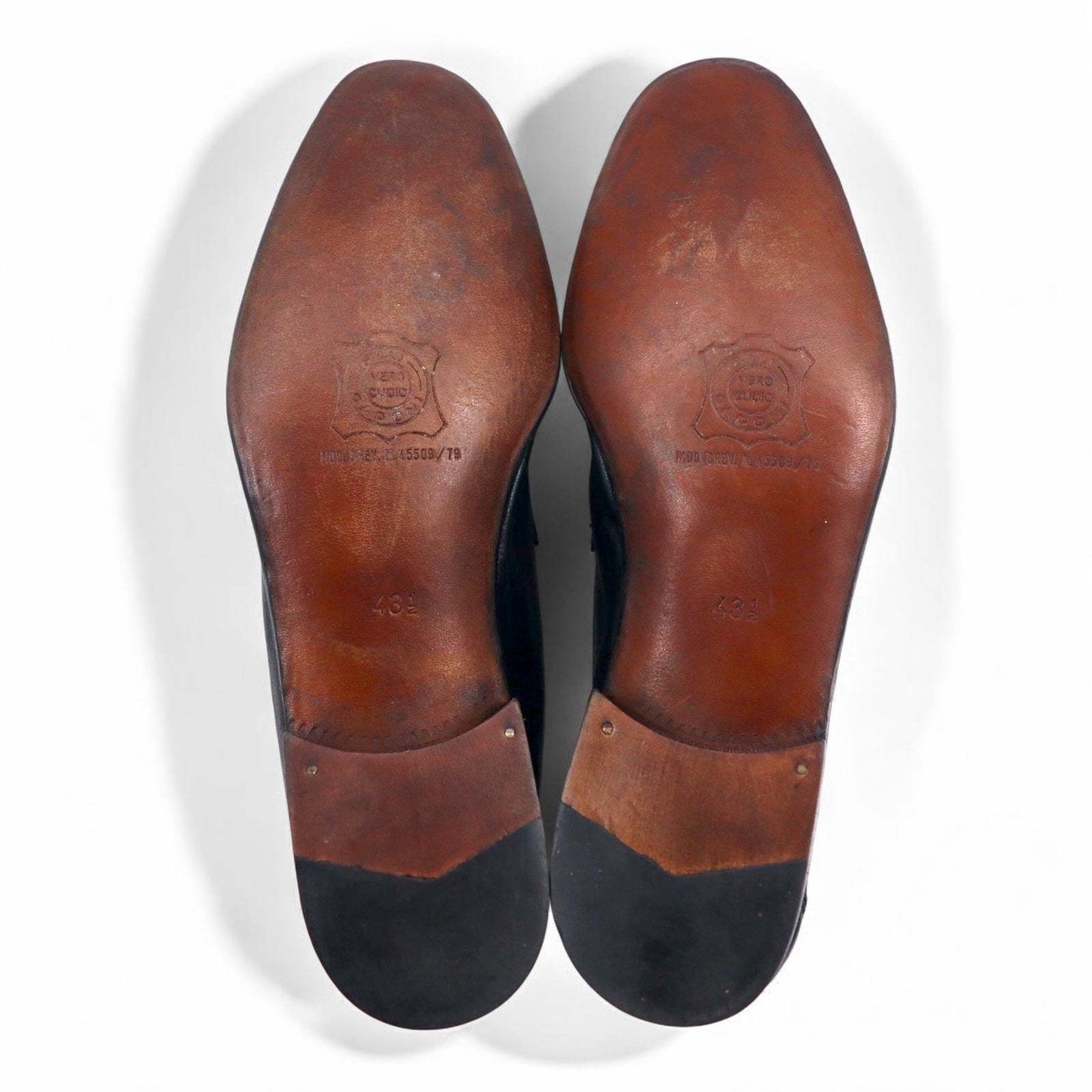 Mocassini in pelle vintage anni '70 made in Italy MELLEY-MB slip-on 27 cm pelle morbida