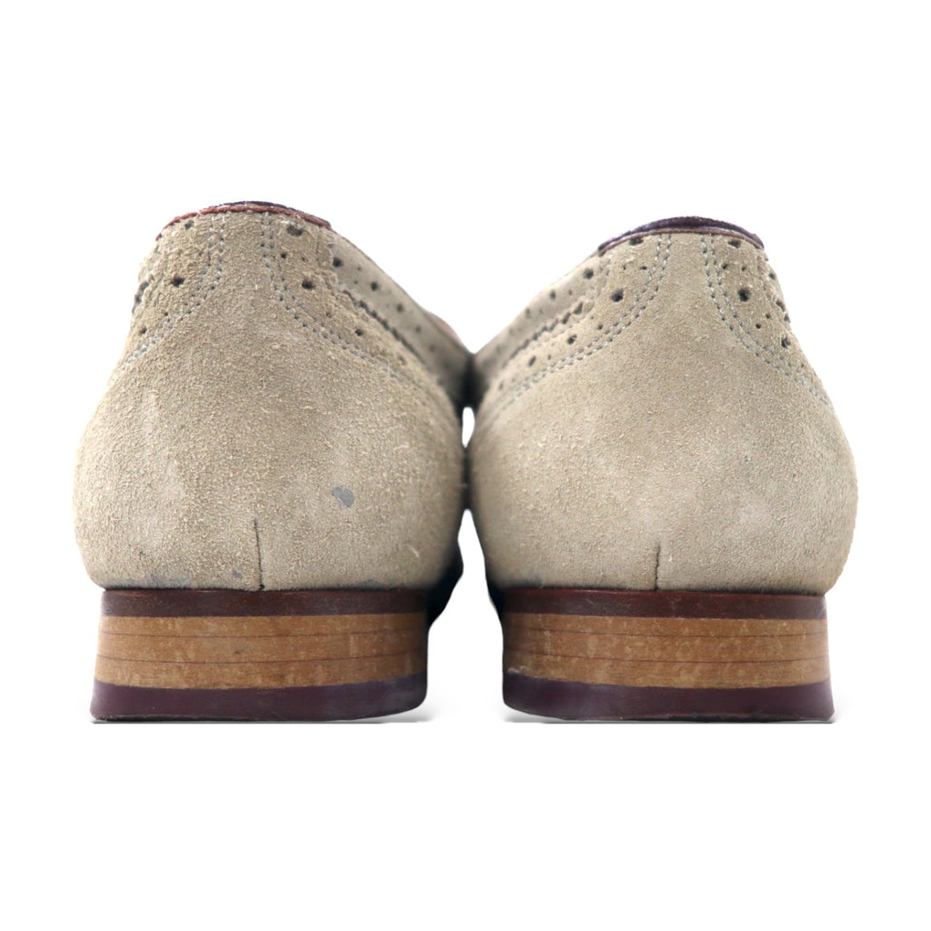 TED BAKER Scarpe eleganti wingtip 27.5cm beige scamosciate in pelle