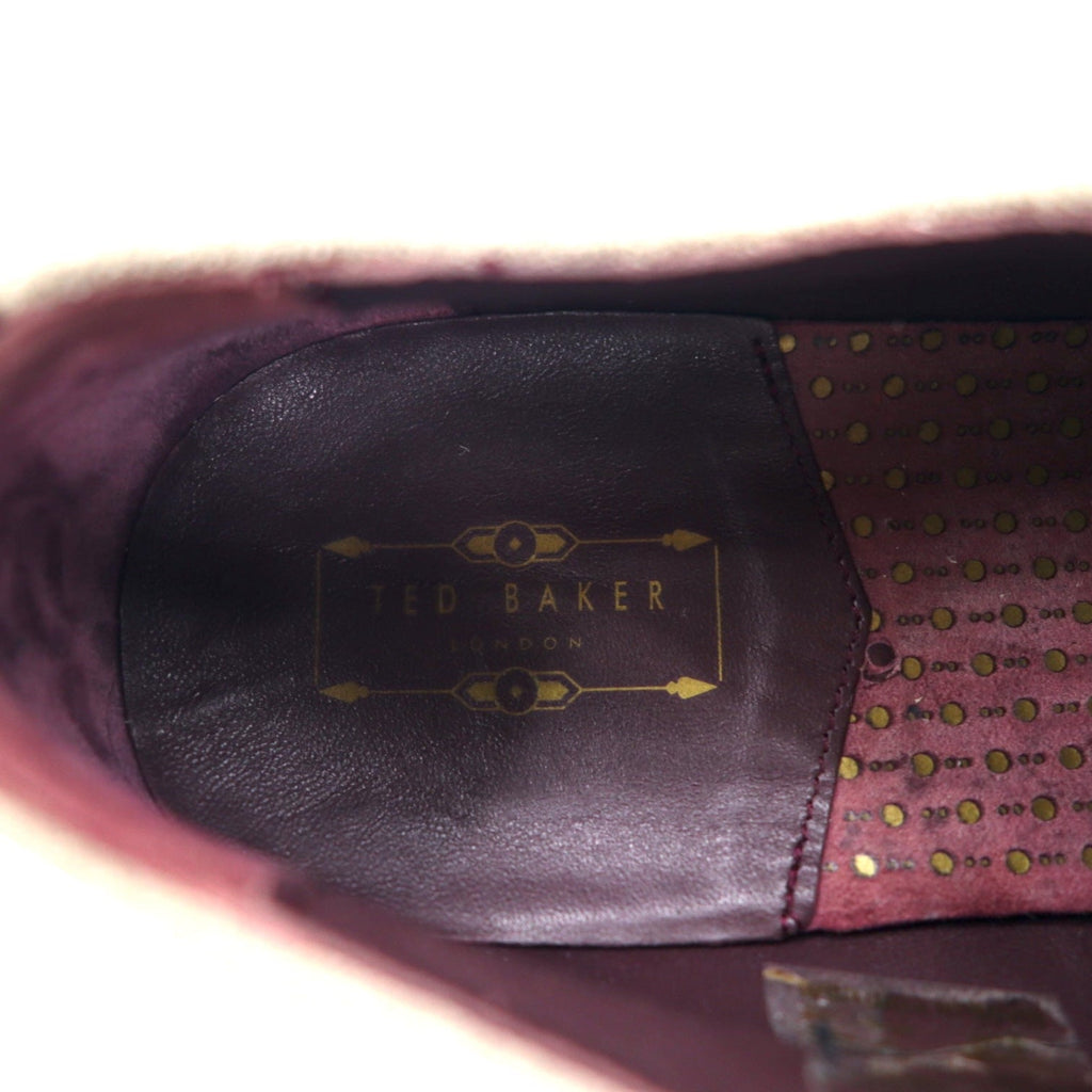 TED BAKER Scarpe eleganti wingtip 27.5cm beige scamosciate in pelle