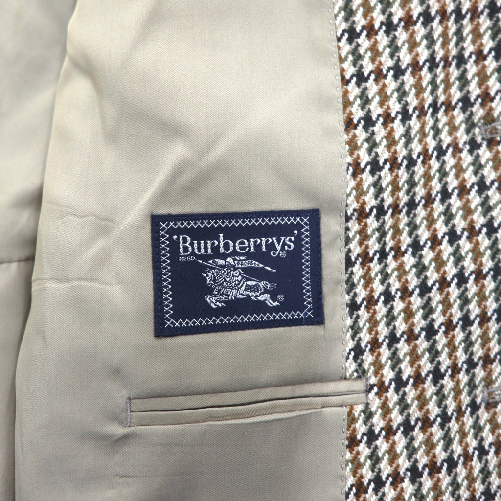 BURBERRY ガンクラブチェック ツイードジャケット 2B テーラードジャケット M ブラウン ウール
