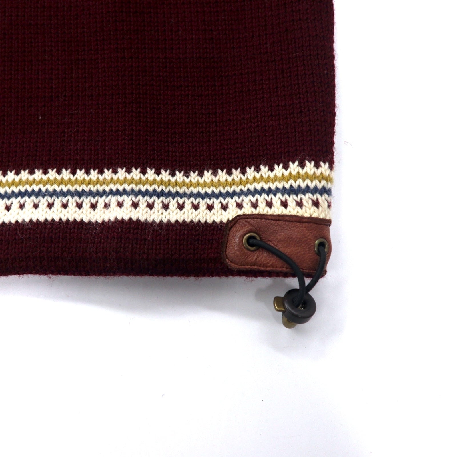 DALE OF NORWAY Maglione in lana con zip a mezza altezza e motivo tirolese, taglia S, bordeaux, fantasia nordica, DLN9575