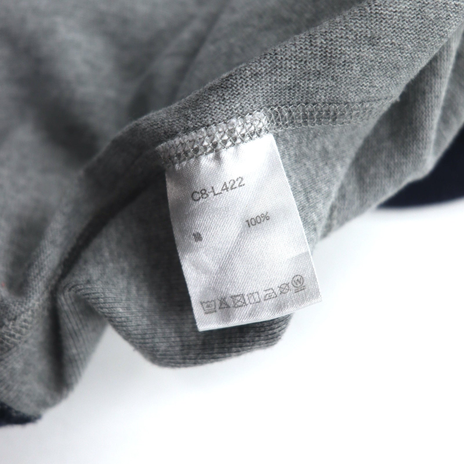 Champion Reverse Weave T-shirt a maniche lunghe con profili a costine, L, grigio, C8-L422