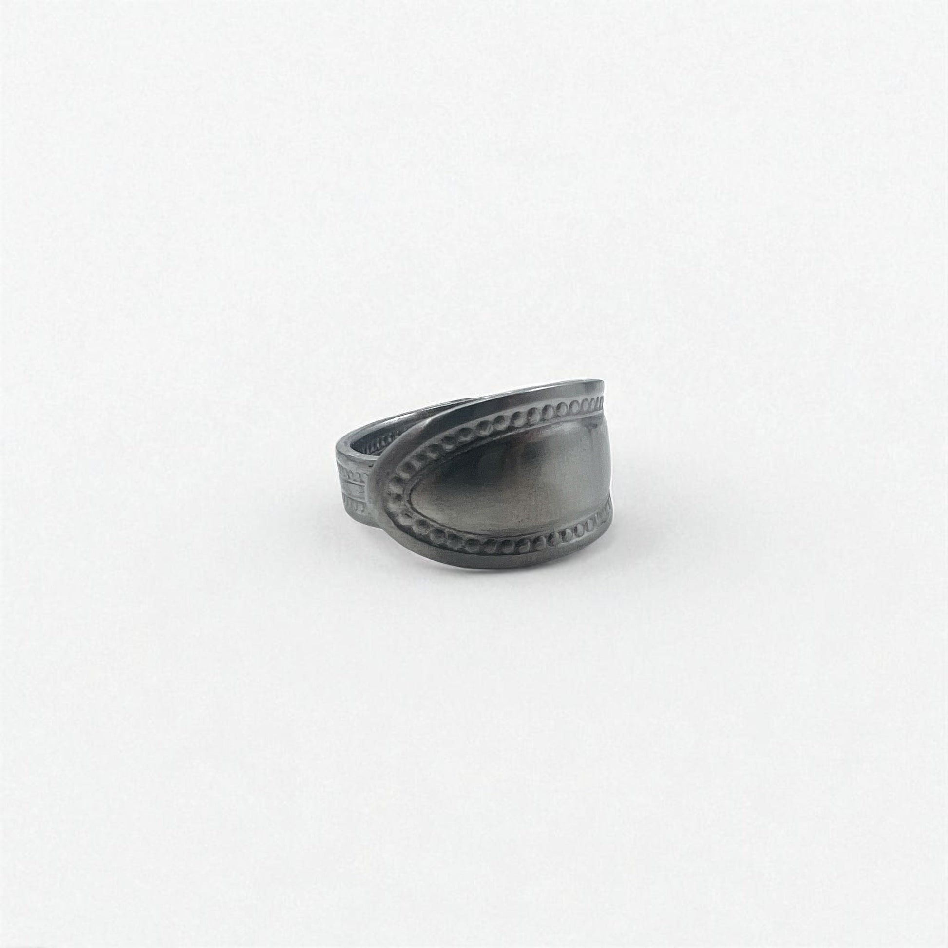 Anello vintage con cucchiaio, taglia 23, in acciaio inossidabile argentato, prodotto in Giappone