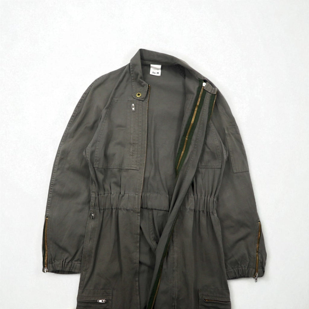 Vintage 80s France Made Jumpsuit J.VEYRIER 80年代 オールインワン つなぎ M カーキ ミリタリー