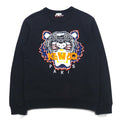 KENZO タイガー エンブロイダリー スウェット S ブラック ロゴ刺繍 F955SW0014X9 ポルトガル製