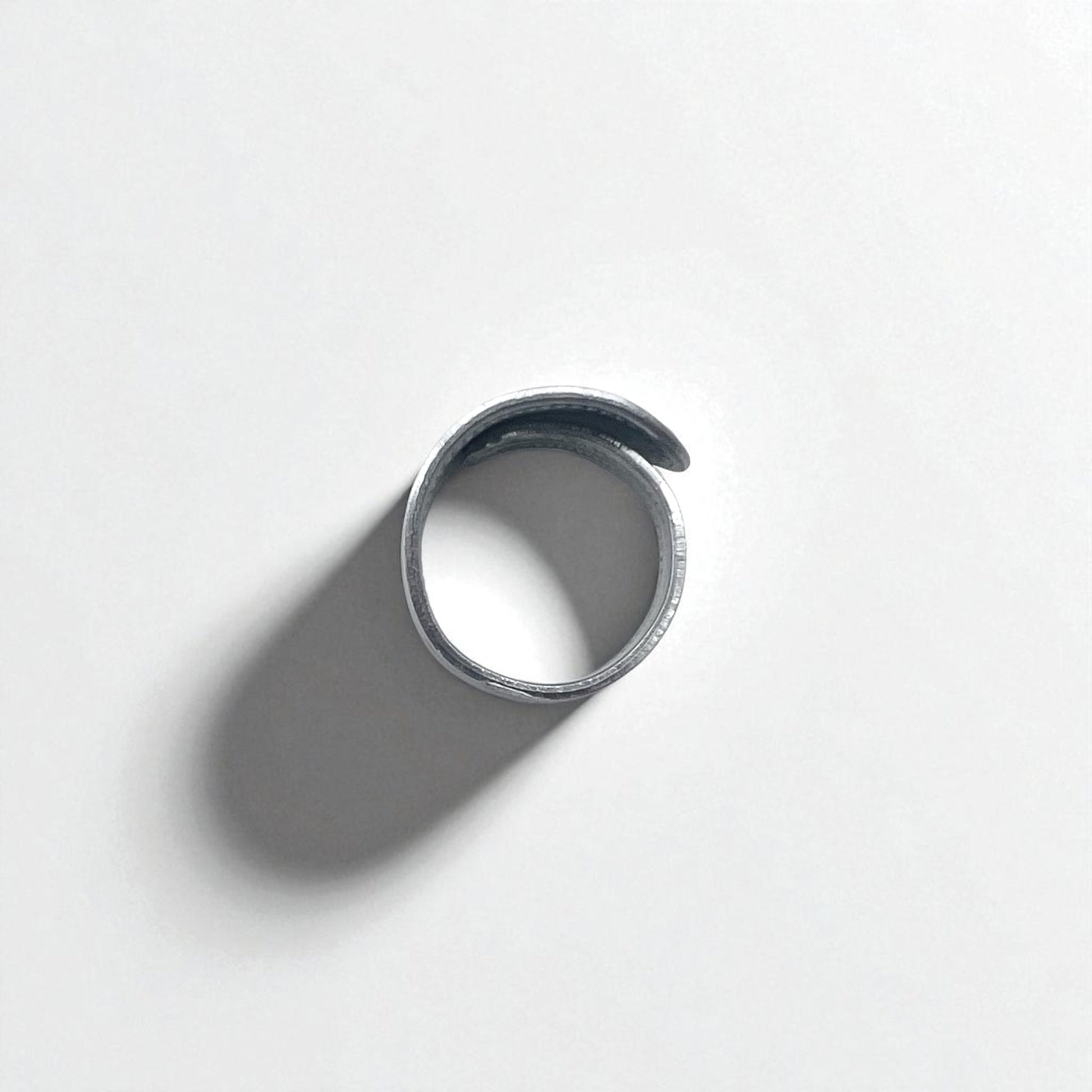 Anello vintage con cucchiaio, taglia 23, in acciaio inossidabile argentato, prodotto in Giappone