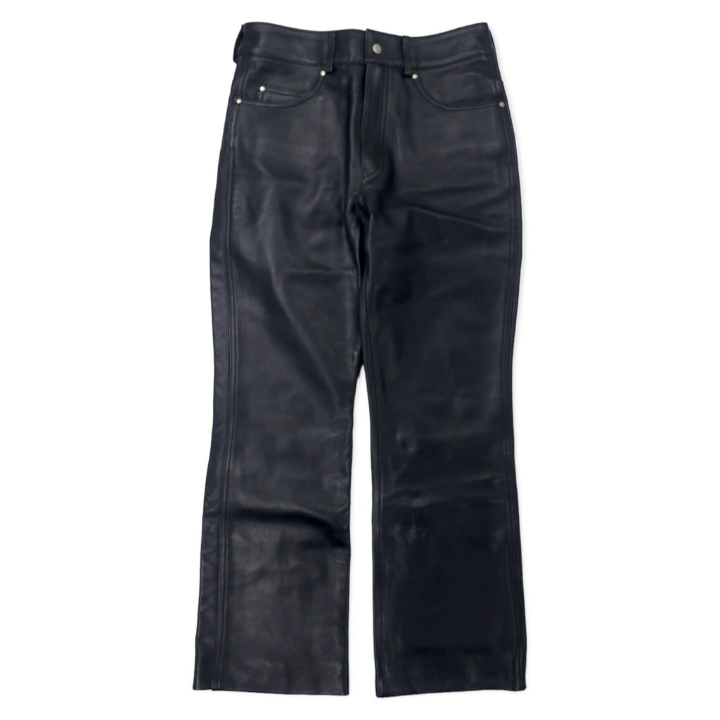 HARLEY DAVIDSON Pantaloni in pelle 31 neri, pelle bovina, patta con cerniera 98146BC