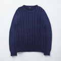 J.CREW フィッシャーマン アラン ニット セーター M ネイビー ローゲージ ケーブル編み