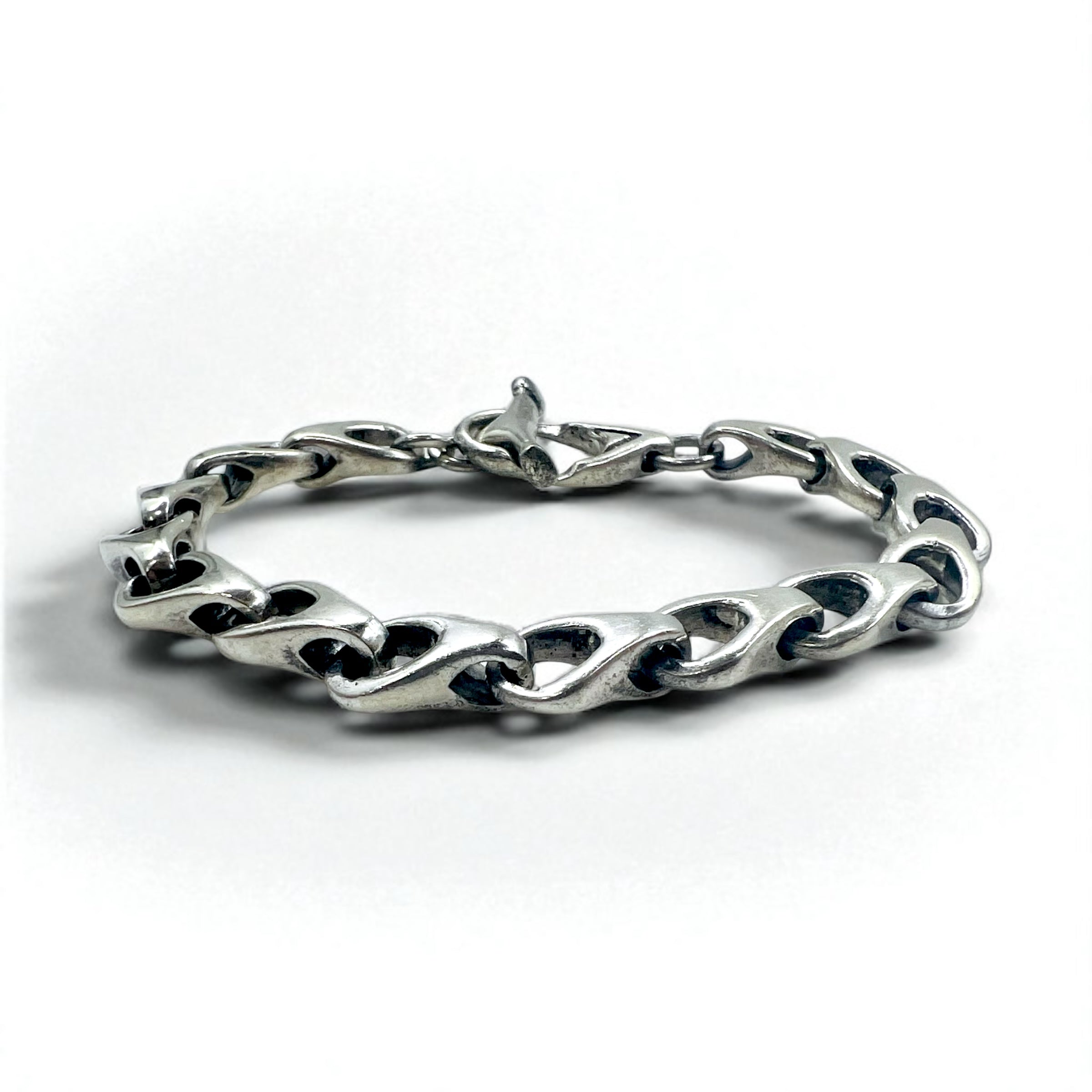 Vintage Silver Chain Bracelet ヴィンテージ シルバー ボリューム チェーン トグル ブレスレット 925