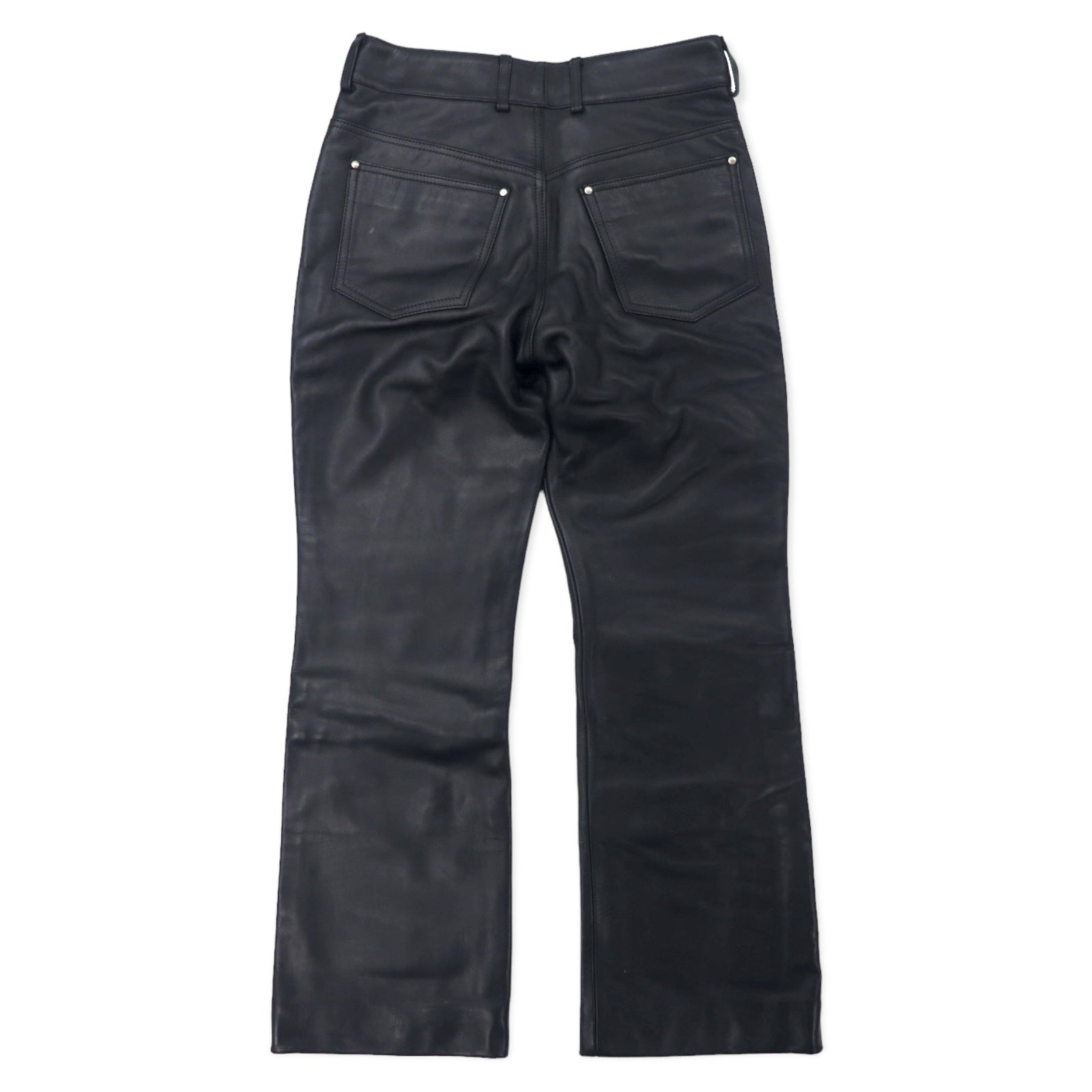 HARLEY DAVIDSON Pantaloni in pelle 31 neri, pelle bovina, patta con cerniera 98146BC