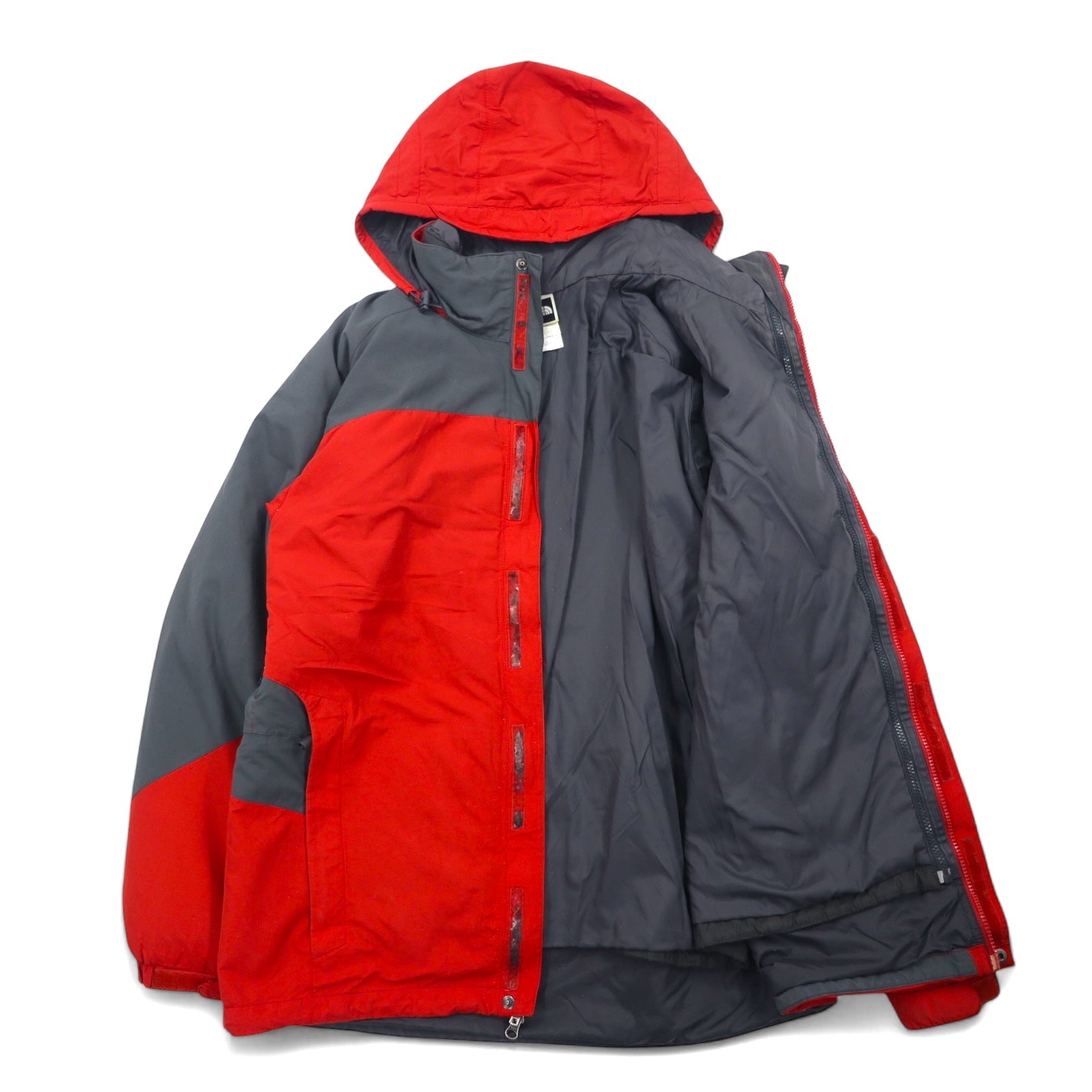 THE NORTH FACE Giacca Mountain 3WAY M Rosso Poliestere Hyvent Impermeabile Liner Rimovibile Doppia Zip