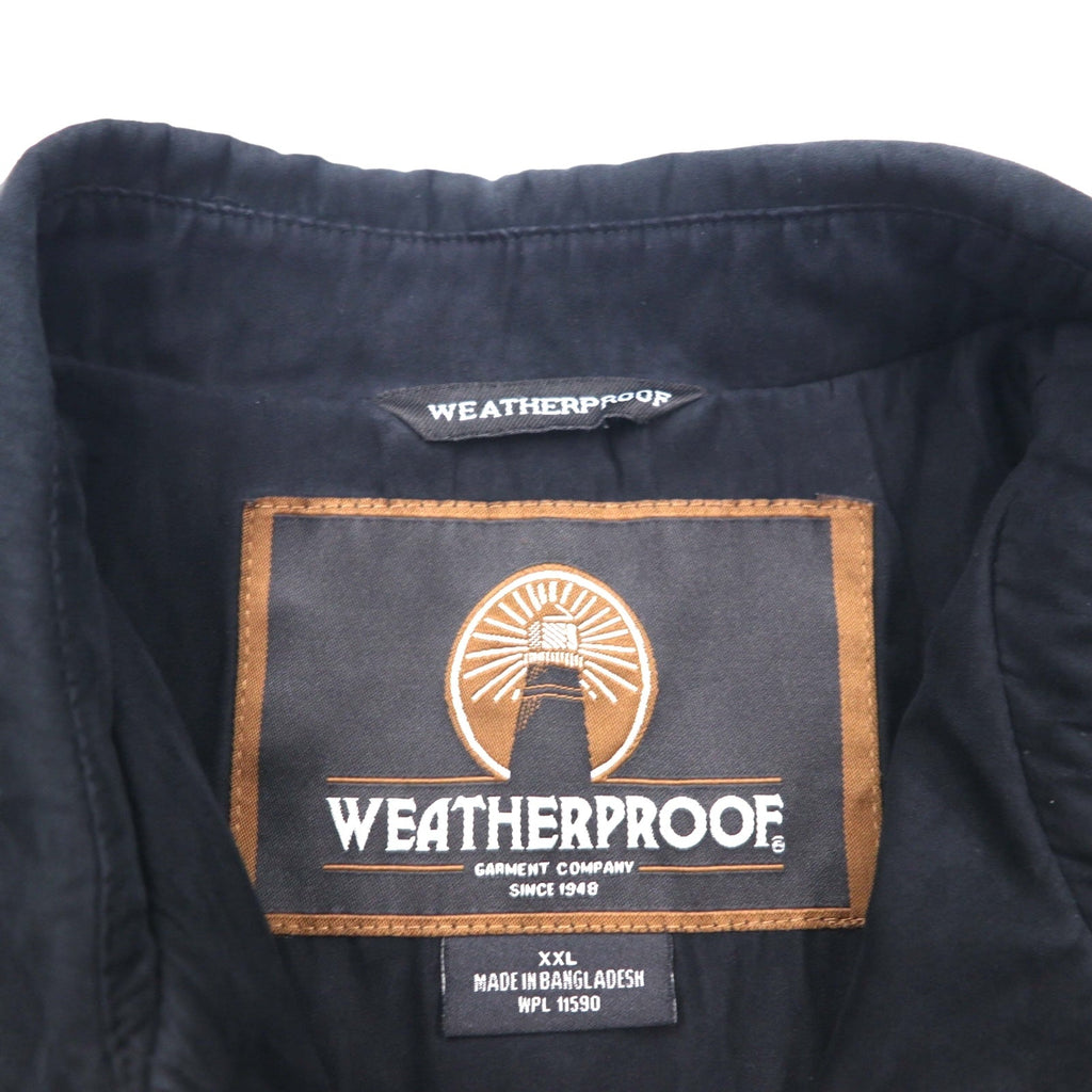 Giacca Harrington WEATHERPROOF in tessuto "peach skin" (mano pesca) 2XL, nera, impermeabile, in poliestere