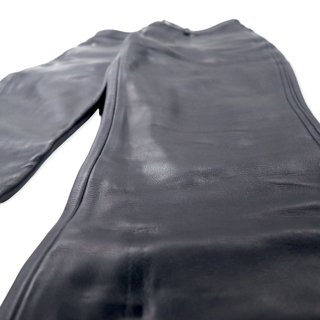 HARLEY DAVIDSON Pantaloni in pelle 31 neri, pelle bovina, patta con cerniera 98146BC