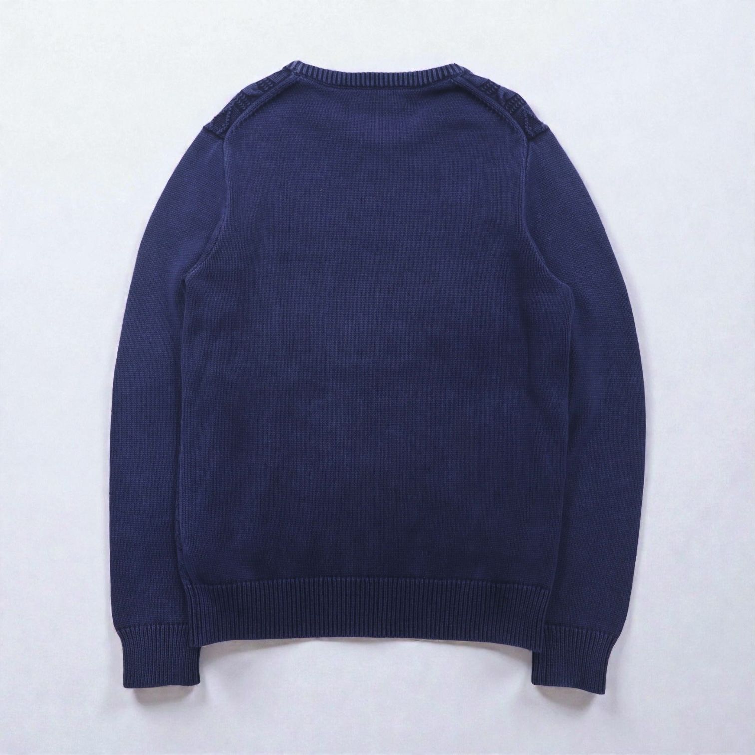 J.CREW フィッシャーマン アラン ニット セーター M ネイビー ローゲージ ケーブル編み