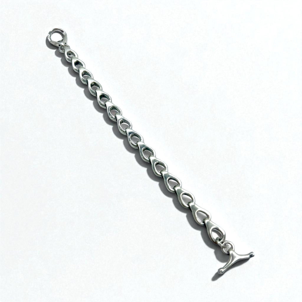 Vintage Silver Chain Bracelet ヴィンテージ シルバー ボリューム チェーン トグル ブレスレット 925