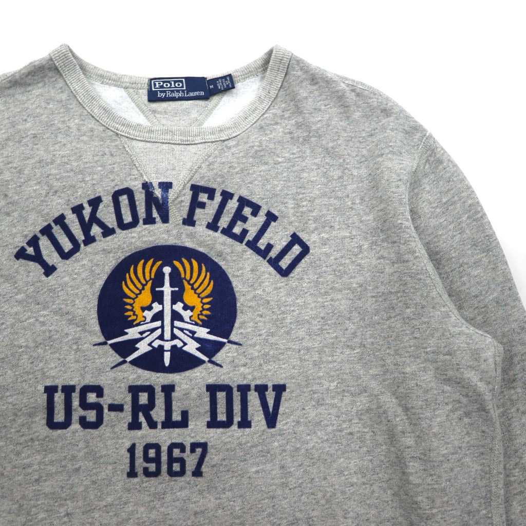 Polo Ralph Lauren ヴィンテージフィット スウェット トレーナー M グレー YUKON FIELD US-RL DIV 1967