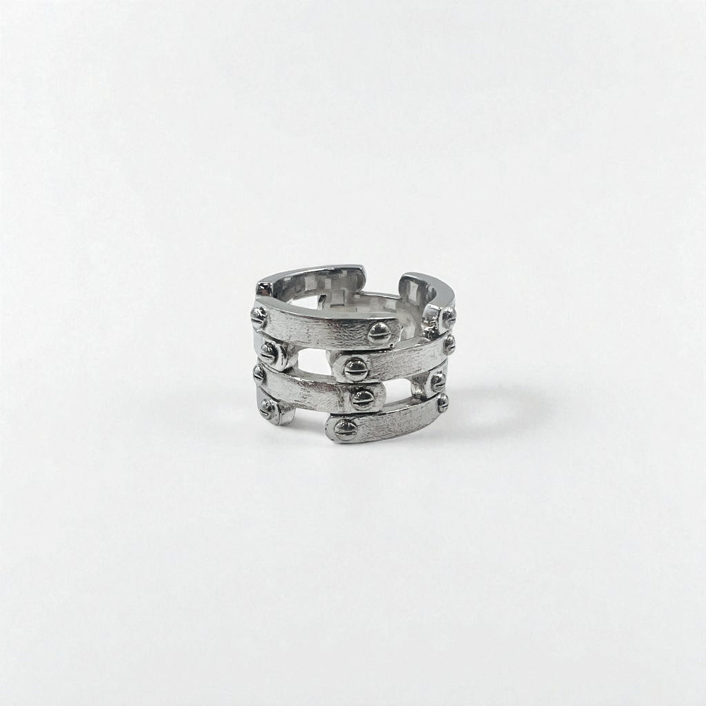 Anello vintage in argento, stile Steampunk, misura 14, in argento 925, Rock