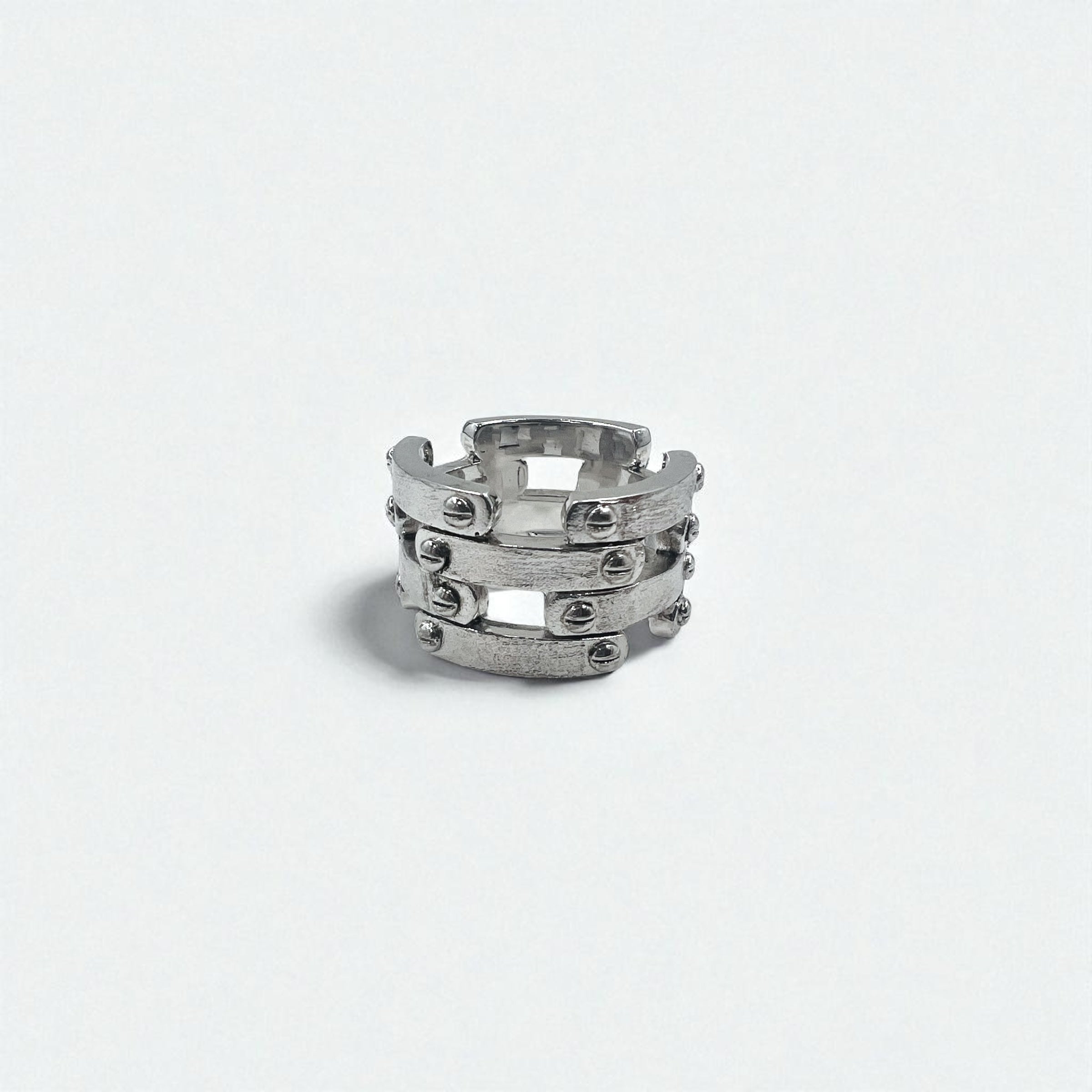 Anello vintage in argento, stile Steampunk, misura 14, in argento 925, Rock