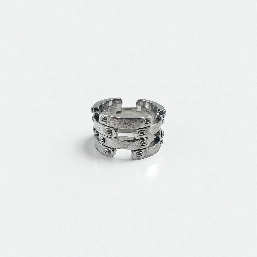 Anello vintage in argento, stile Steampunk, misura 14, in argento 925, Rock