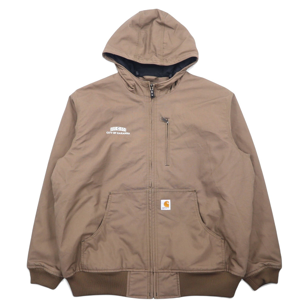 Carhartt Active Jacket, giacca con cappuccio, XL, beige, cotone, Thinsulate, imbottita, Jefferson Quick Duck Rain Defender Active Jacket, impermeabile, 101493