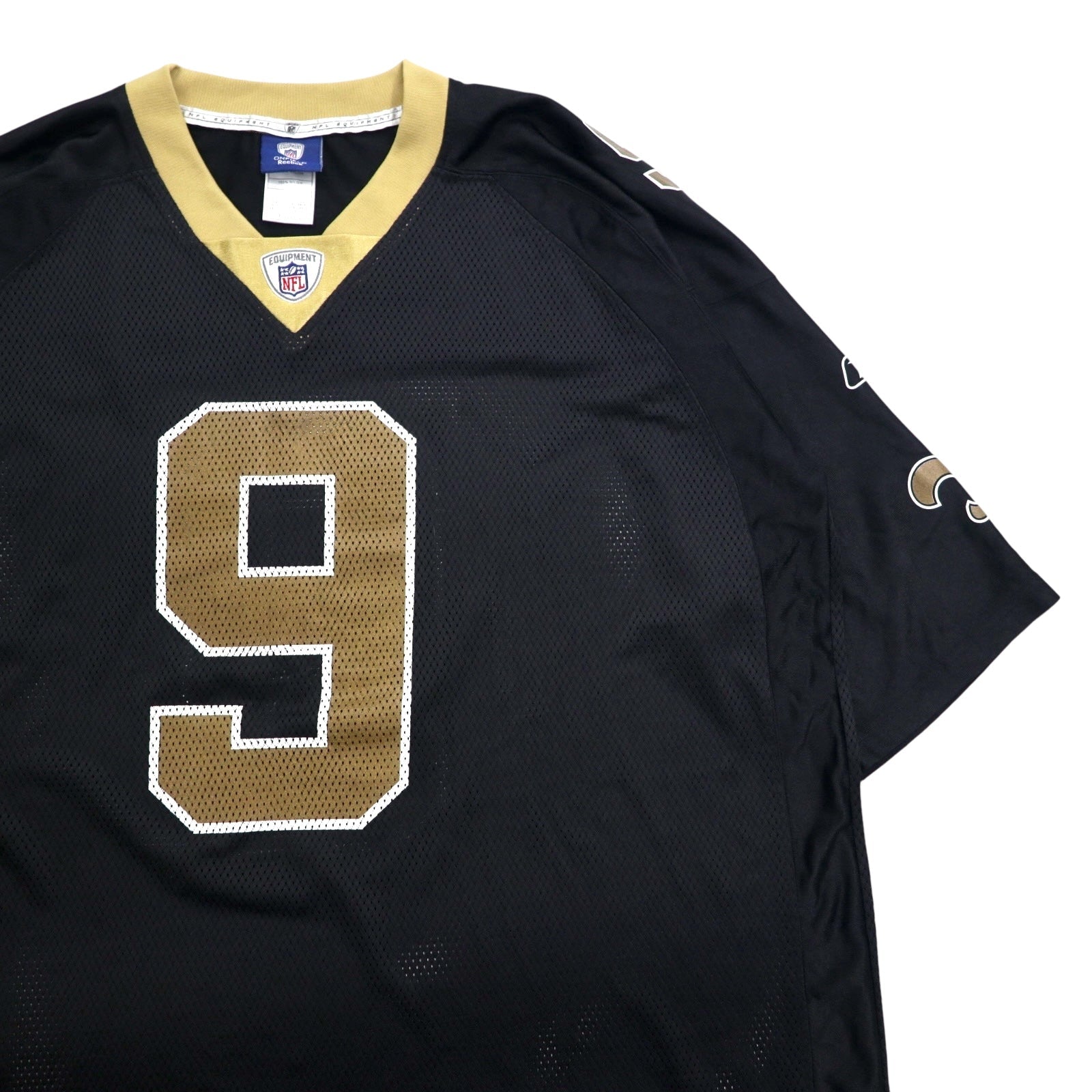 Maglia da gioco Reebok in mesh NFL EQUIPMENT 2XL Nera Nylon Numerata