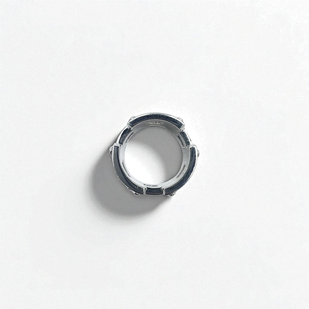 Anello vintage in argento, stile Steampunk, misura 14, in argento 925, Rock