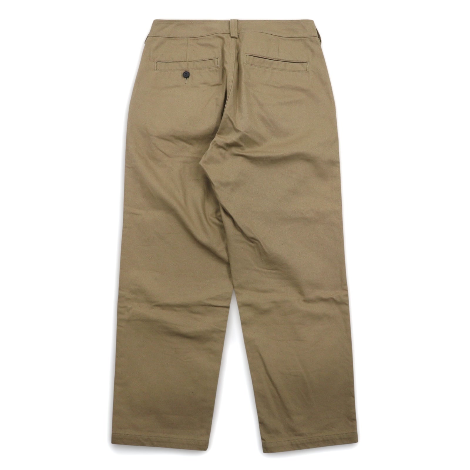 STILL BY HAND Pantaloni in twill di cotone felpato con pinces Chino S Beige PT0194 Fabbricati in Giappone