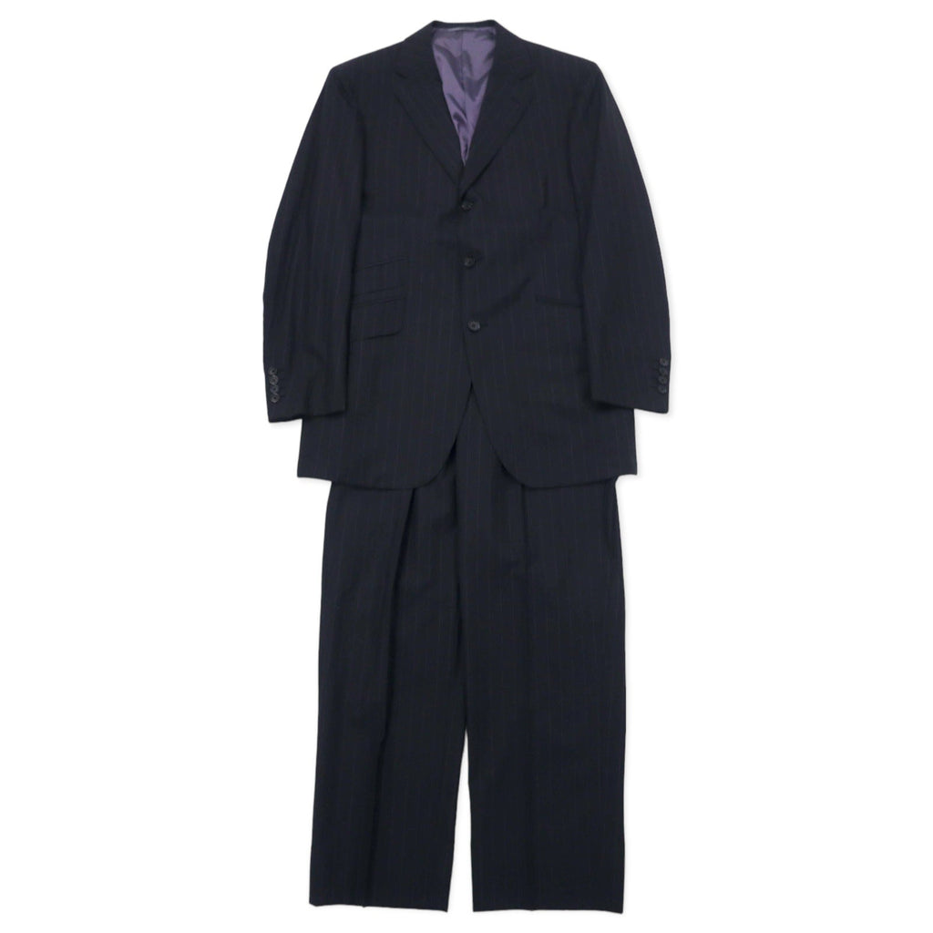 BURBERRY Completo 3 bottoni CLUB COLLECTION 96-86-175 L40 grigio gessato lana Super 120's Prodotto in Giappone