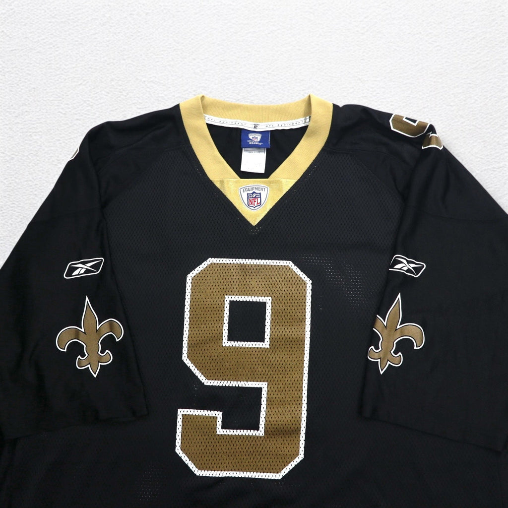 Maglia da gioco Reebok in mesh NFL EQUIPMENT 2XL Nera Nylon Numerata