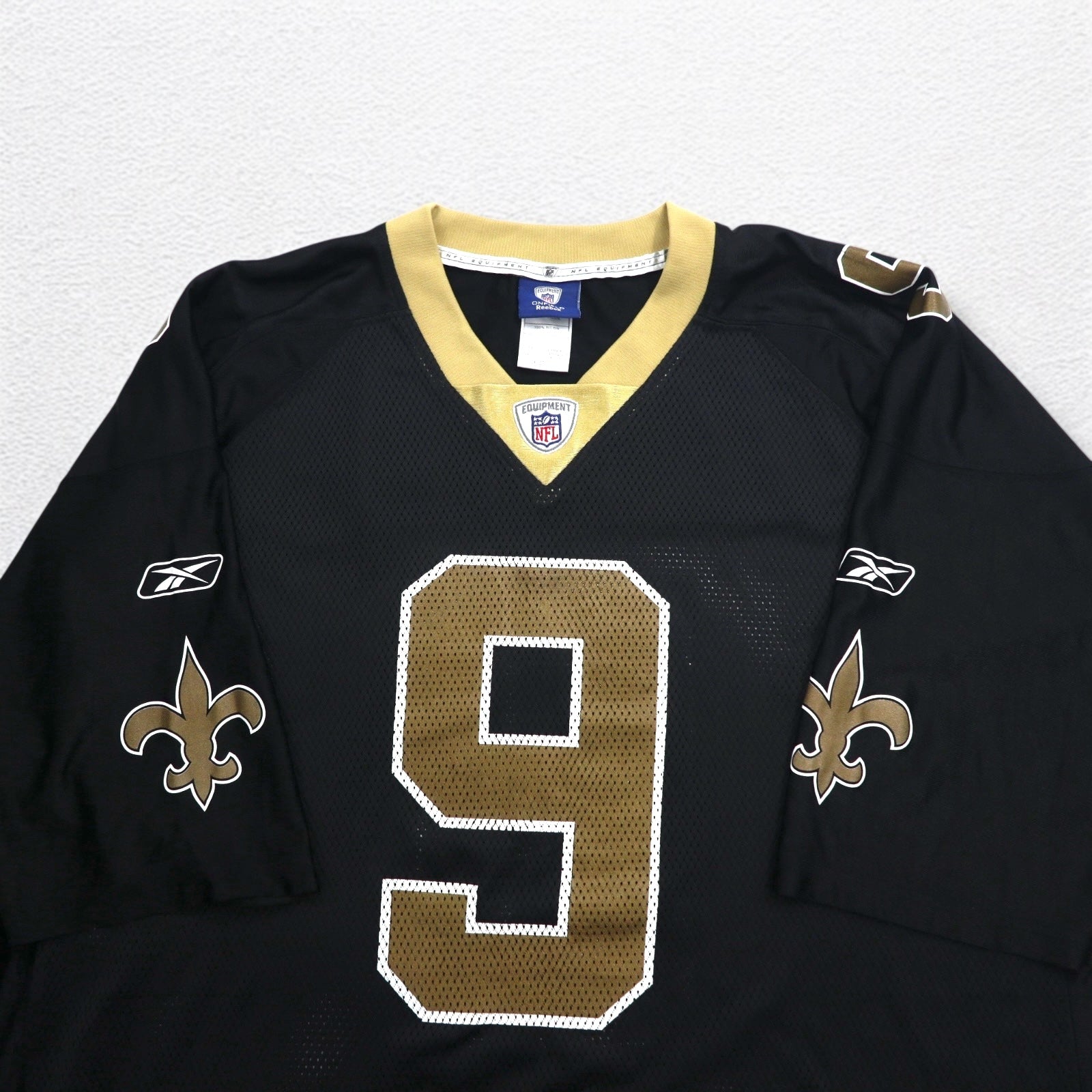 Maglia da gioco Reebok in mesh NFL EQUIPMENT 2XL Nera Nylon Numerata