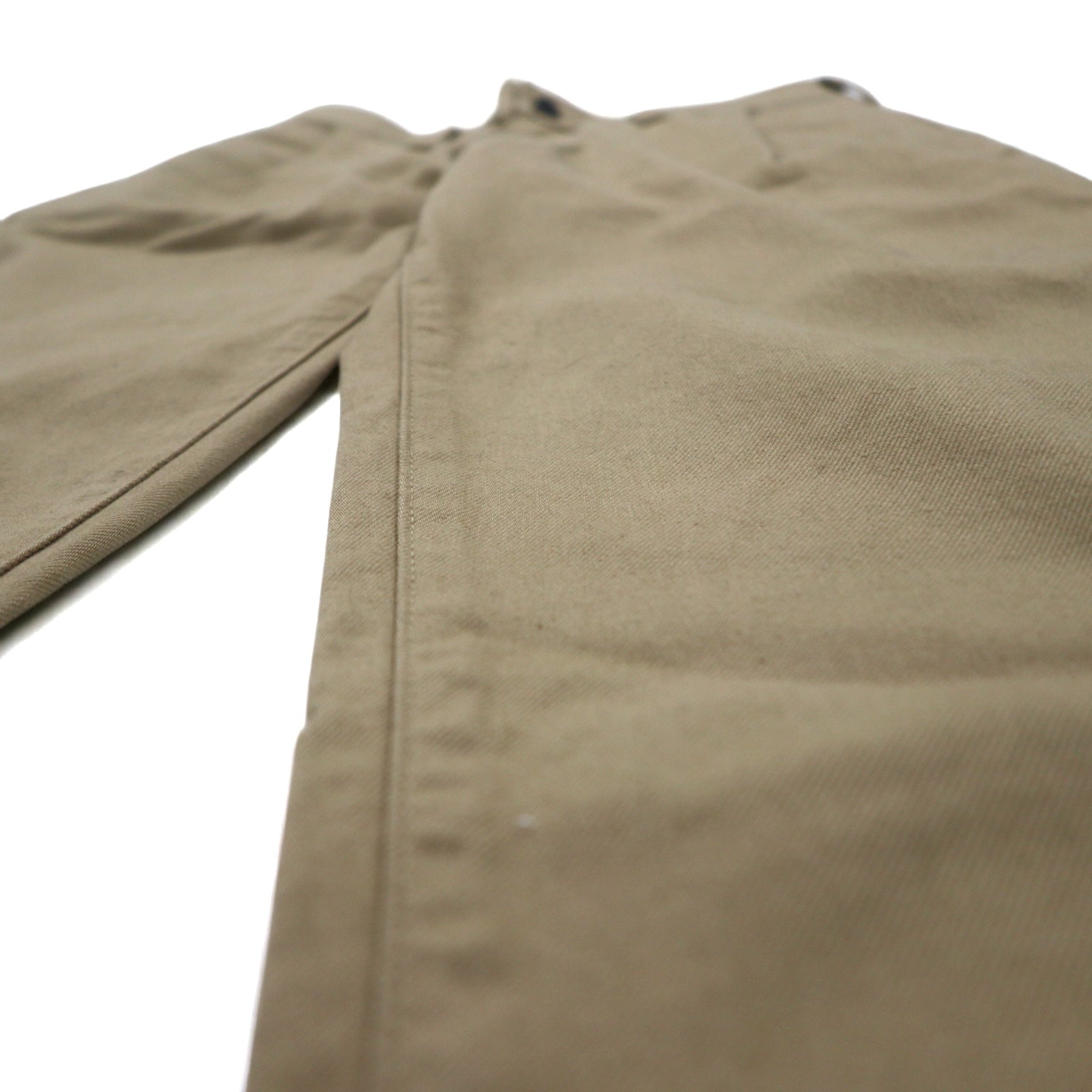 STILL BY HAND Pantaloni in twill di cotone felpato con pinces Chino S Beige PT0194 Fabbricati in Giappone