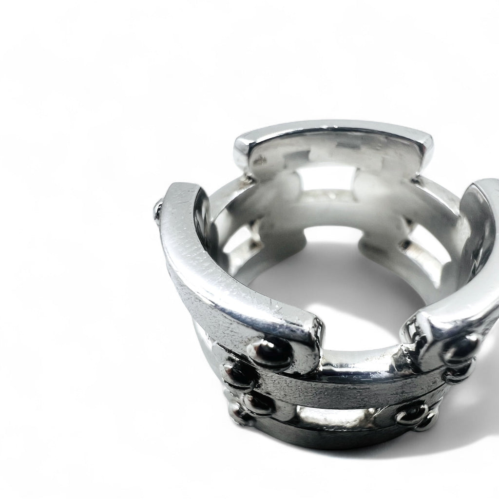 Anello vintage in argento, stile Steampunk, misura 14, in argento 925, Rock
