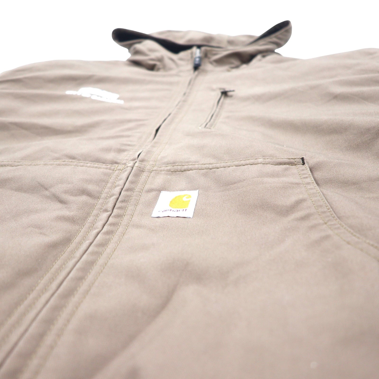 Carhartt Active Jacket, giacca con cappuccio, XL, beige, cotone, Thinsulate, imbottita, Jefferson Quick Duck Rain Defender Active Jacket, impermeabile, 101493