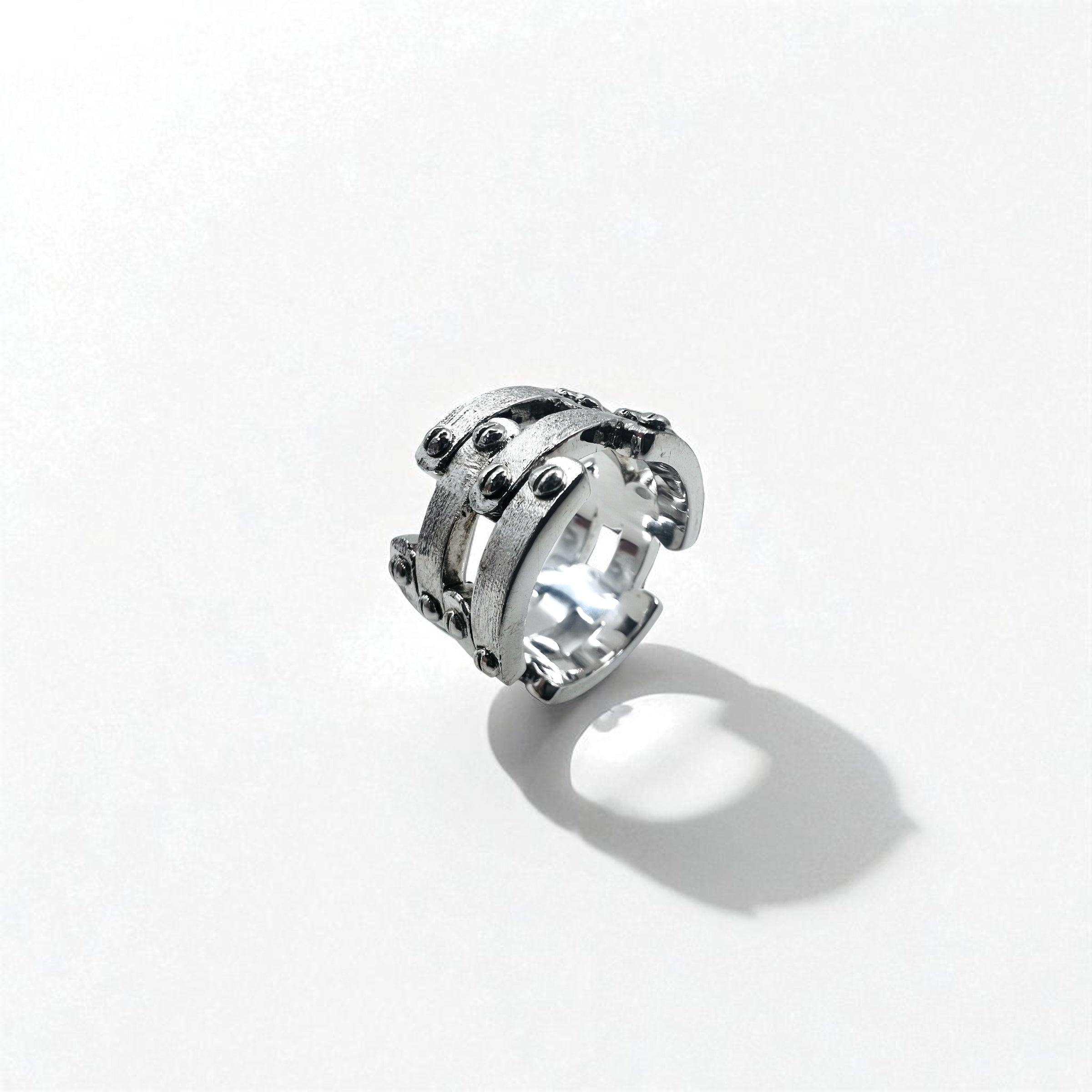 Anello vintage in argento, stile Steampunk, misura 14, in argento 925, Rock