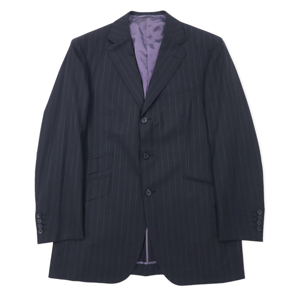 BURBERRY Completo 3 bottoni CLUB COLLECTION 96-86-175 L40 grigio gessato lana Super 120's Prodotto in Giappone