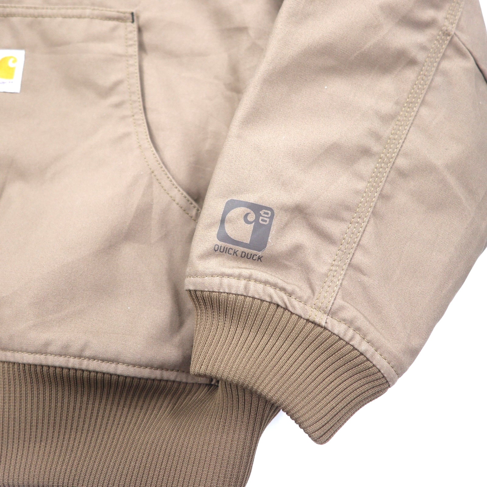 Carhartt Active Jacket, giacca con cappuccio, XL, beige, cotone, Thinsulate, imbottita, Jefferson Quick Duck Rain Defender Active Jacket, impermeabile, 101493