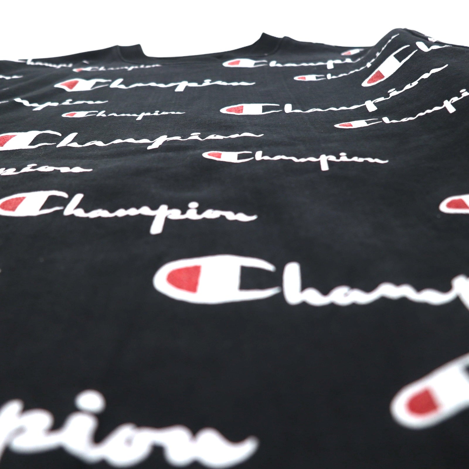 Champion Reverse Weave FELPA 3XL Nera Script Logo All-Over Stampa Etichetta Blu (replica)