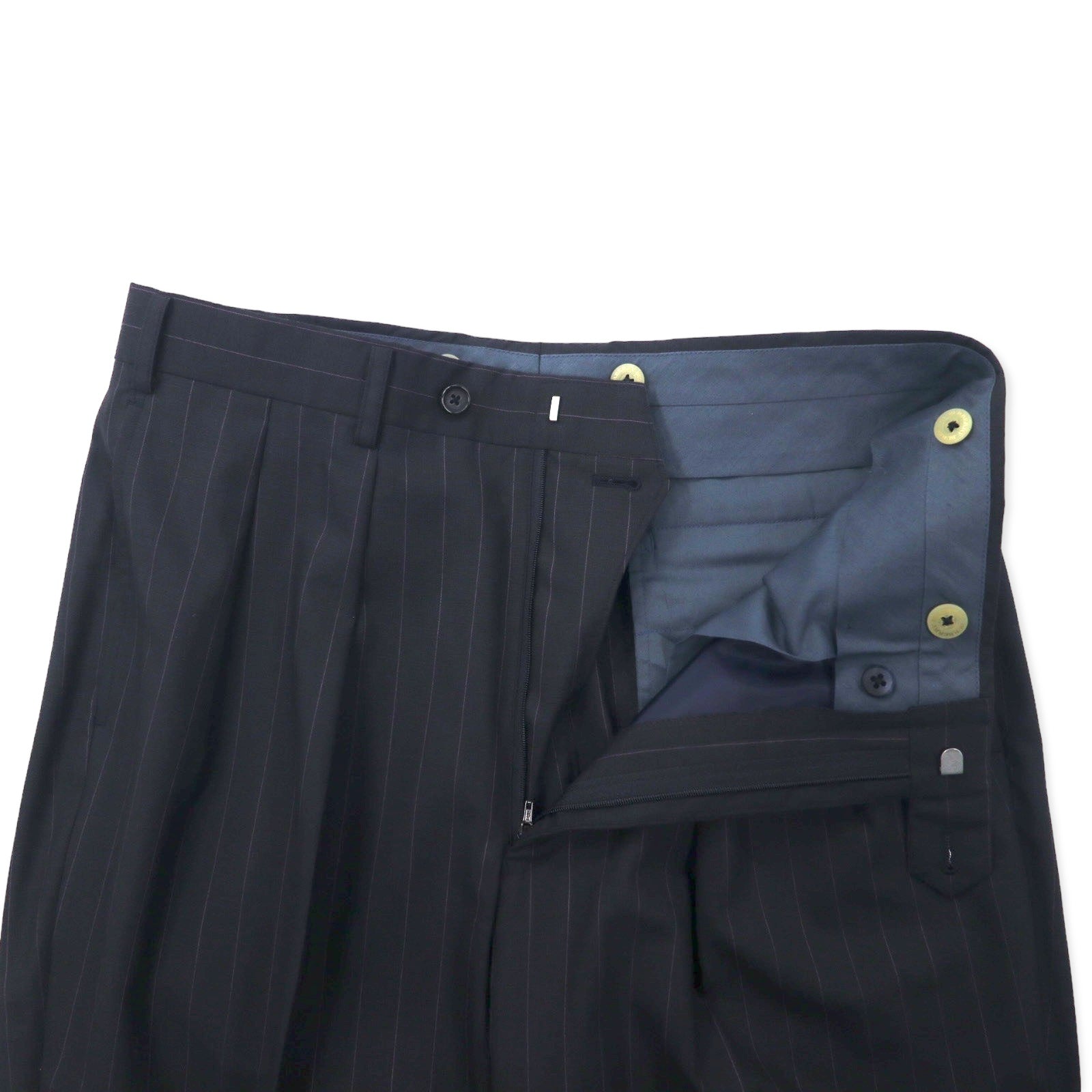 BURBERRY Completo 3 bottoni CLUB COLLECTION 96-86-175 L40 grigio gessato lana Super 120's Prodotto in Giappone