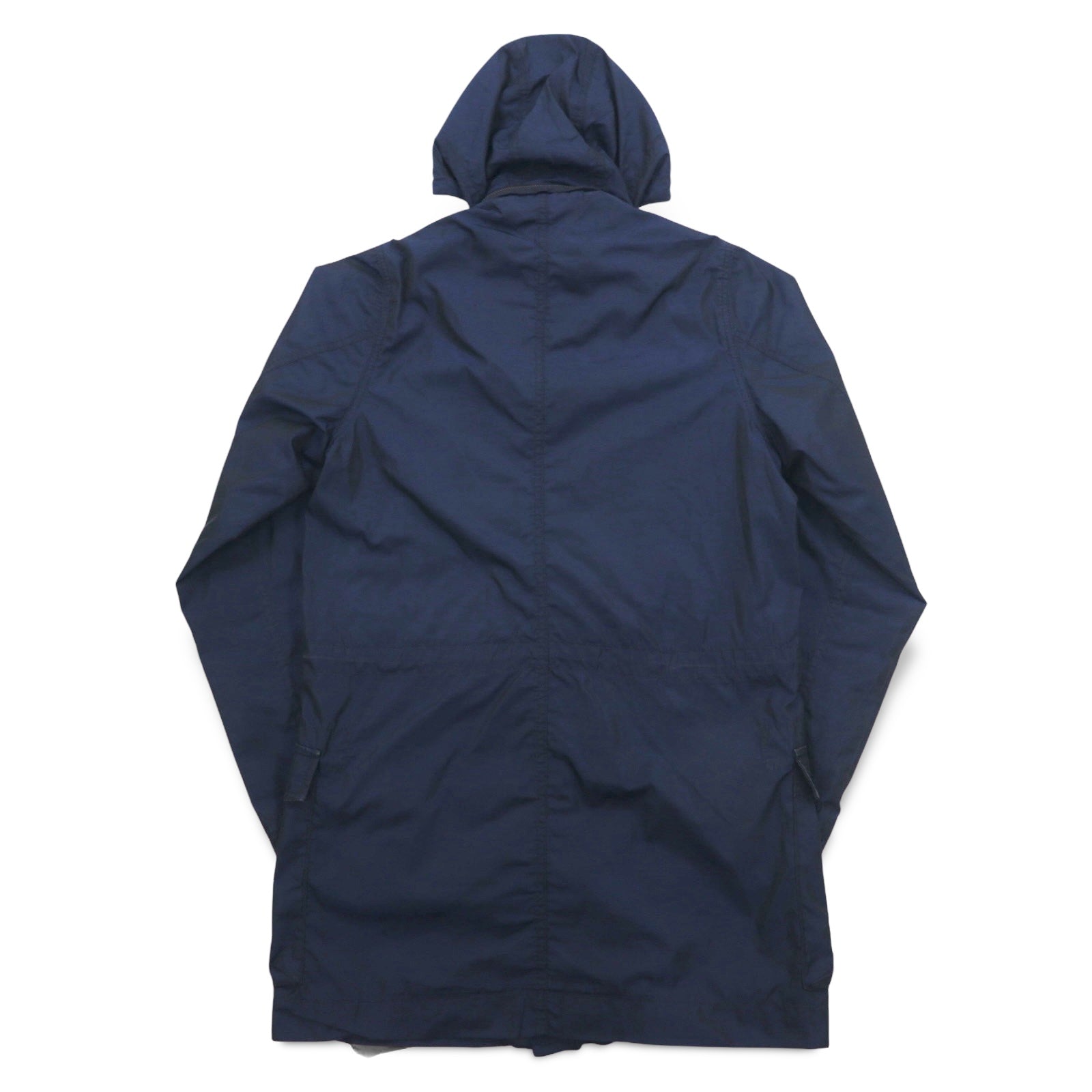 TOMMY HILFIGER 00年代 モッズコート フィールドパーカー S ドローコード フード着脱式 ダブルジップ