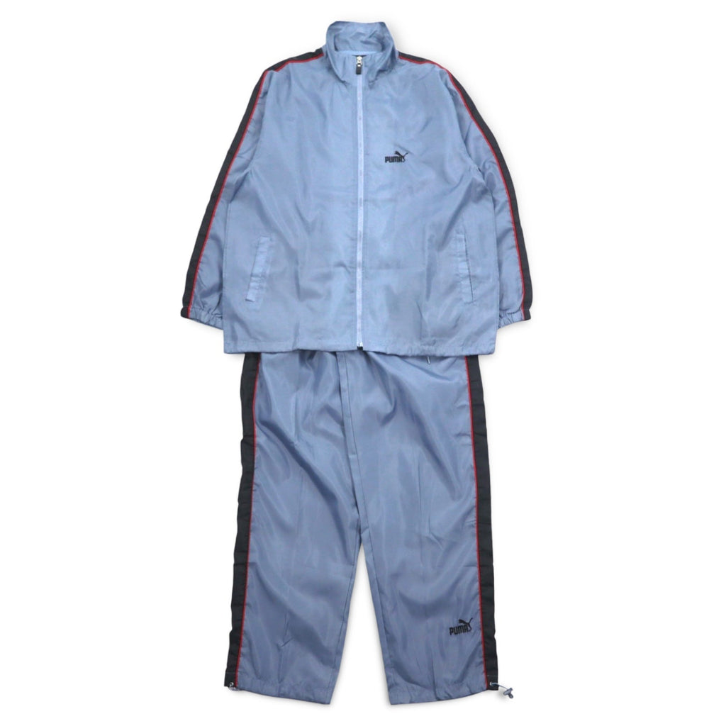 PUMA Anni '90 Tuta Track Jacket Completo L Grigio Strisce Laterali Nuovo con Etichetta