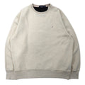 NAUTICA クルーネック スウェット XL クリーム コットン 裏起毛 ワンポイントロゴ刺繍 ビッグサイズ