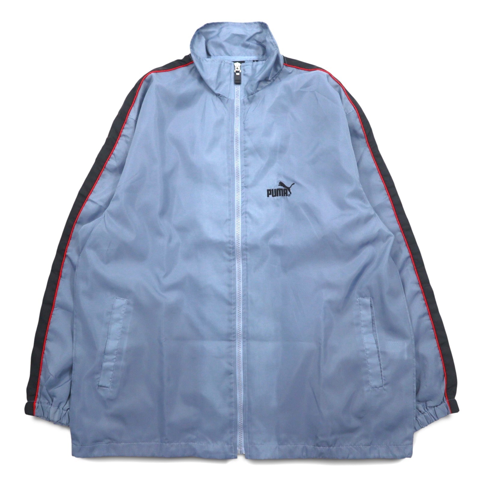 PUMA Anni '90 Tuta Track Jacket Completo L Grigio Strisce Laterali Nuovo con Etichetta