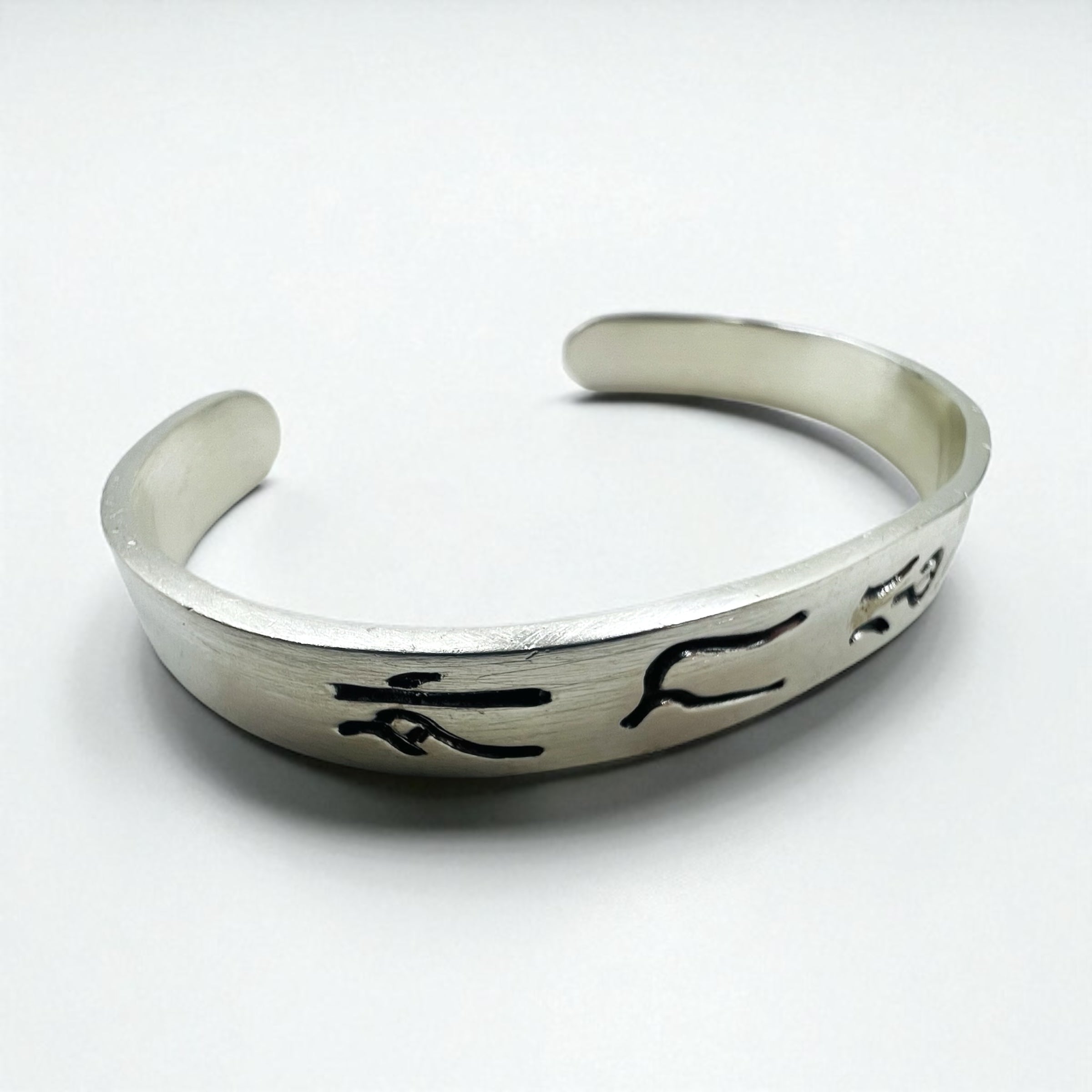 GAIJIN MADE ( HOLLYWOOD RANCH MARKET ) 外人公司 漢字 シルバー バングル 925 STERLING