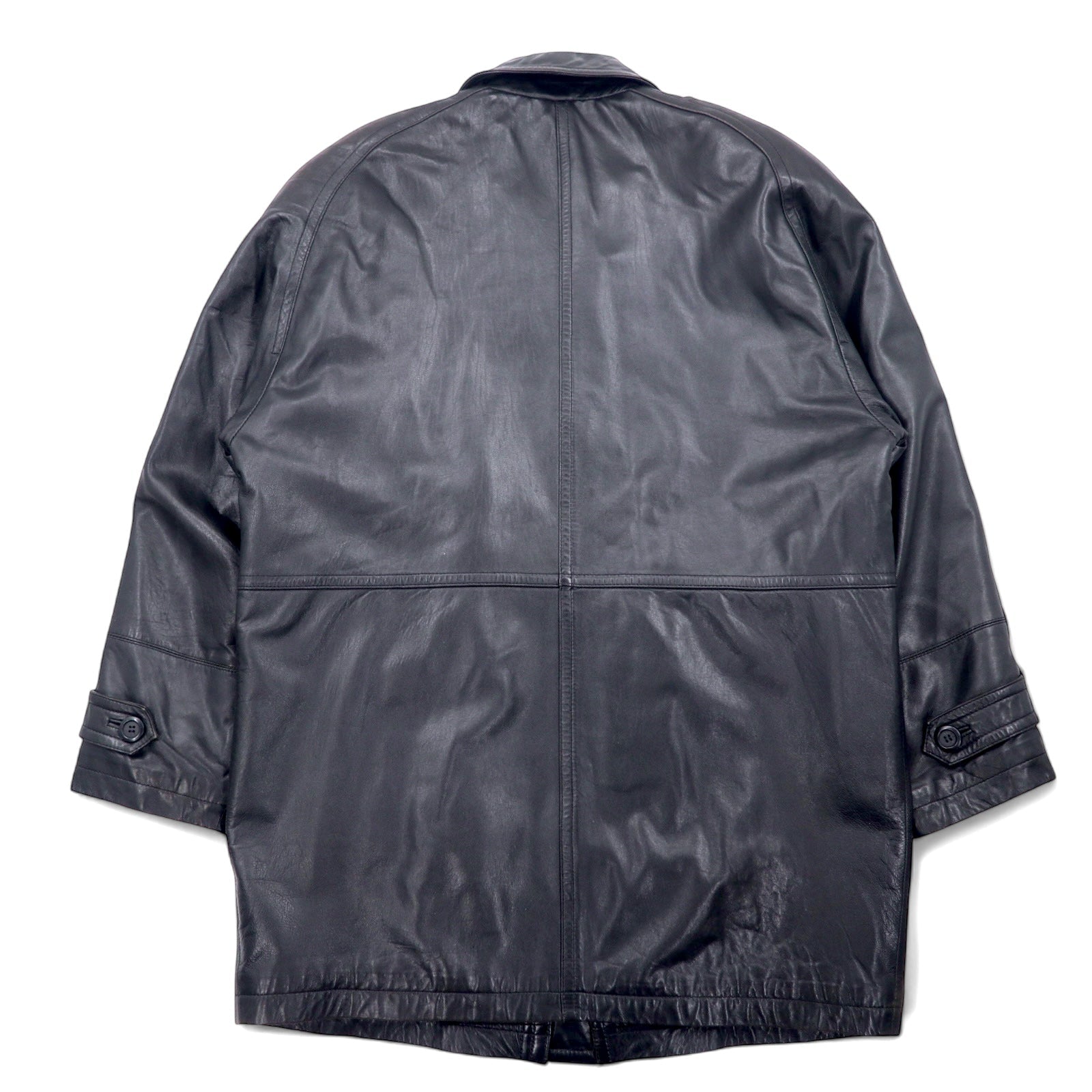 Wind Armour anni '90 - Car coat in pelle di agnello, taglia LL, nero