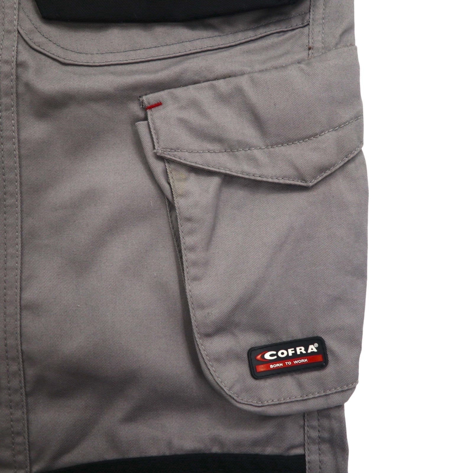 COFRA Euro Work Pantaloni Cargo Utilità Double Knee, Pantaloni da Lavoro, M, Grigio, Cotone, Poliestere