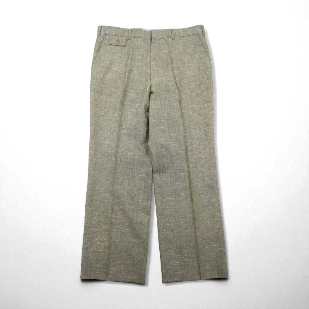 Vintage 90s Linen Suit TENGEN NEO PRETA 90年代 リネン混 2B サマースーツ セットアップ M ベージュ 麻 ペイズリー柄 裏地 ワイド