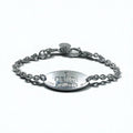FENDI Selleria Bracciale a Catena con Logo Argento STERLING 925