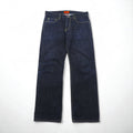 Calee Jeans dritti rigidi con cimosa, taglia XL, indaco blu, made in Japan