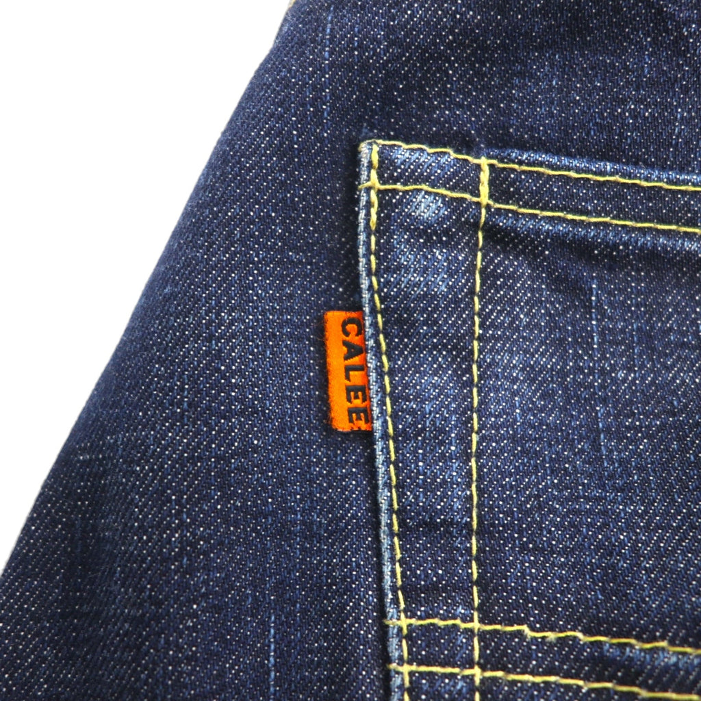 Calee Jeans dritti rigidi con cimosa, taglia XL, indaco blu, made in Japan
