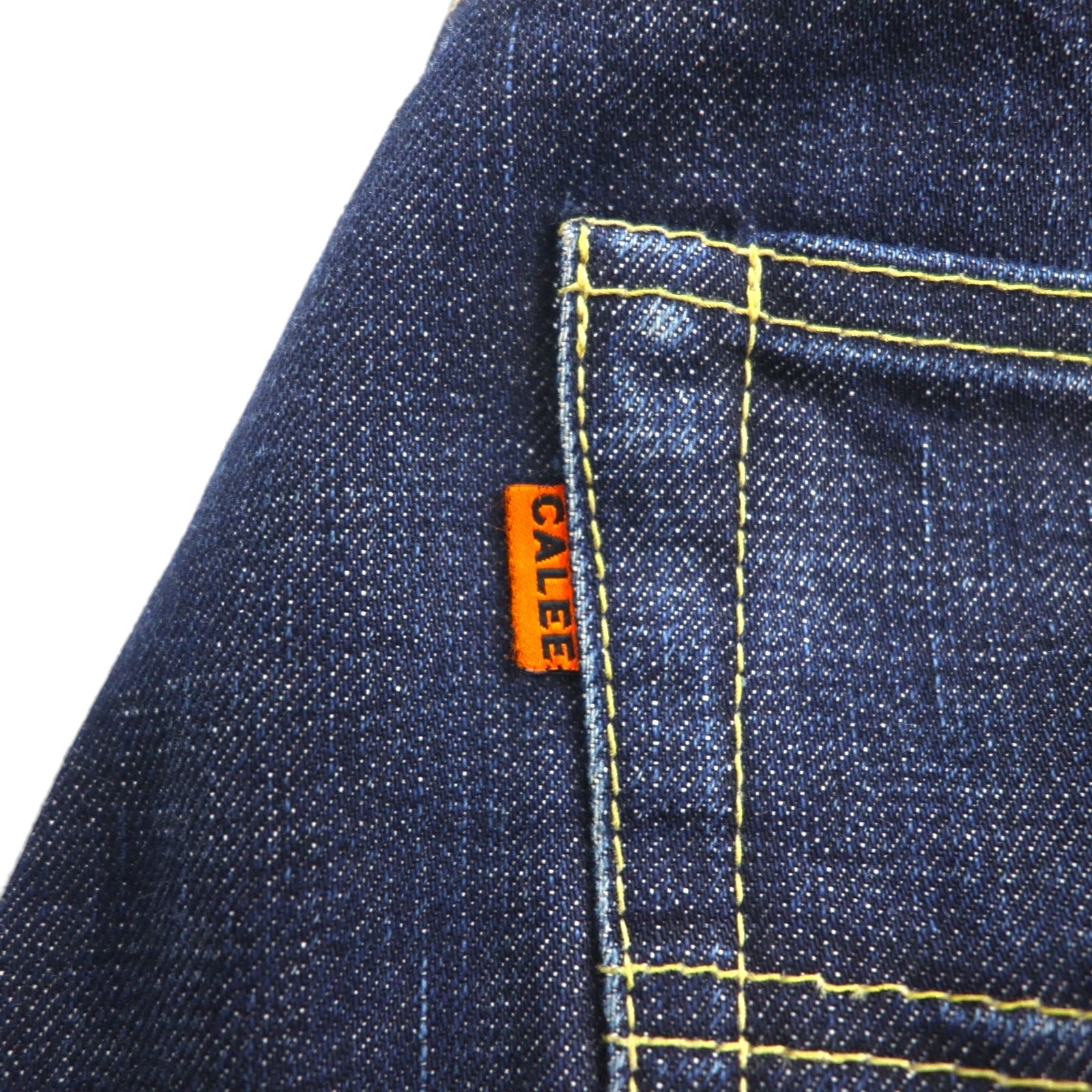 Calee Jeans dritti rigidi con cimosa, taglia XL, indaco blu, made in Japan